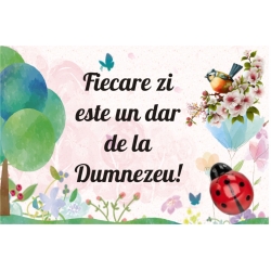 Magneti frigider, Fiecare zi este un dar de la Dumnezeu!(buburuza)